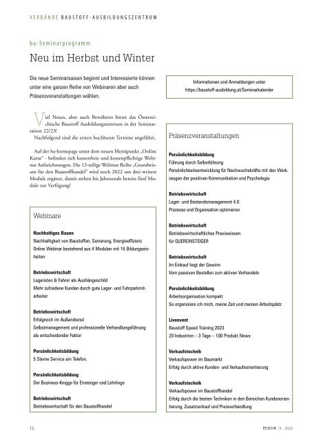 2022-9-oebm-der-osterreichische-baustoffmarkt - Dämmen statt verpulvern 