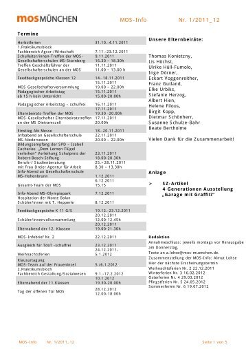 MOS-Info Nr. 1/2011_12 - Montessorischule Hohenbrunn