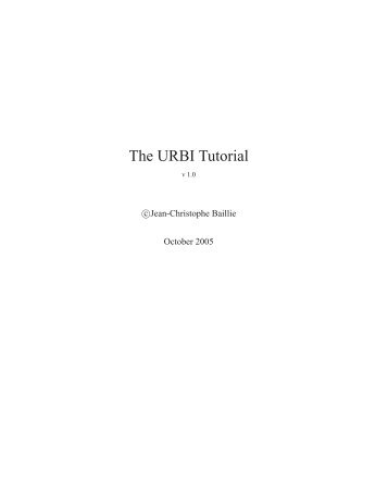 The URBI Tutorial