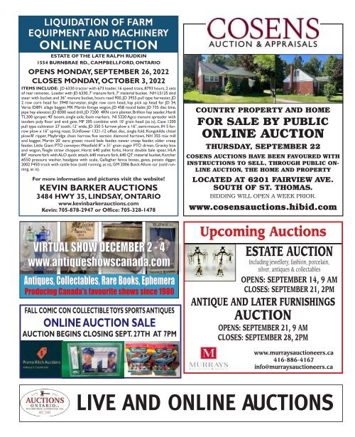 Woodbridge Advertiser/Auction Lists.ca - 2022-09-19