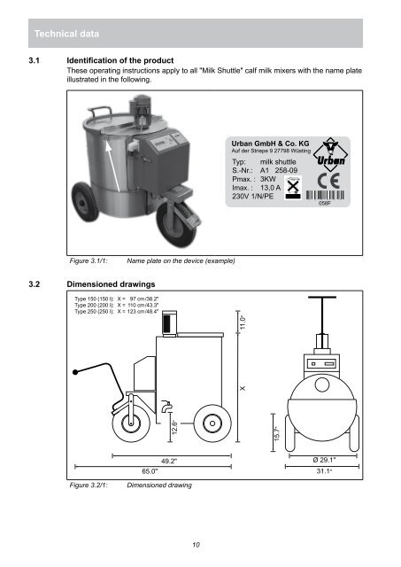 Operating instructions Urban Milk Shuttle Calf milk ... - Demsa Genetik