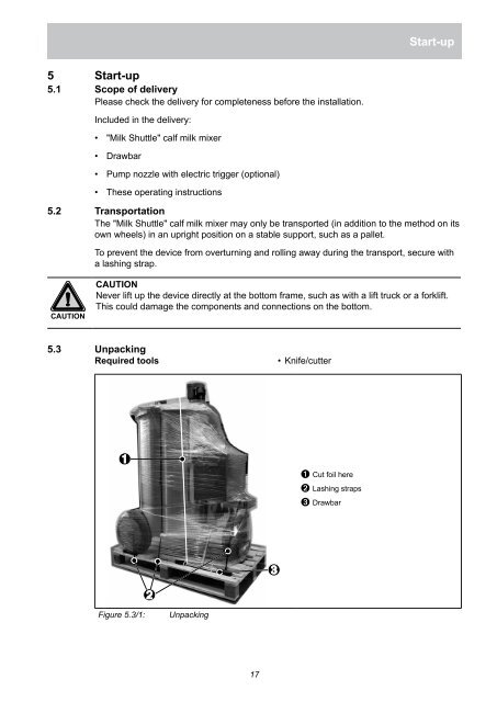 Operating instructions Urban Milk Shuttle Calf milk ... - Demsa Genetik