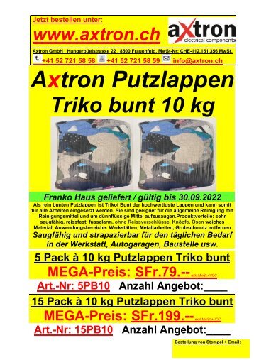 Sonderangebot Putzlappen ab SFr.13.27 pro 10 Kg