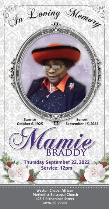 Mamie Braddy Memorial Program