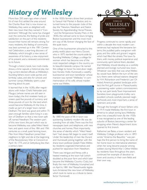 Wellesley Home Magazine 2022-23