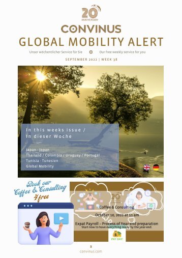 CONVINUS Global Mobility Alert Week 38.2022