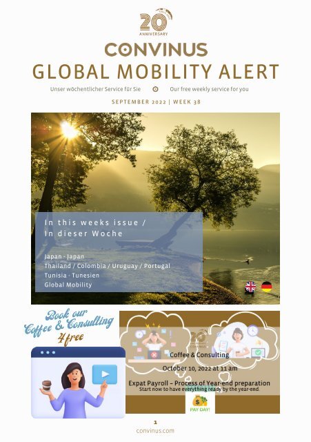 CONVINUS Global Mobility Alert Week 38.2022
