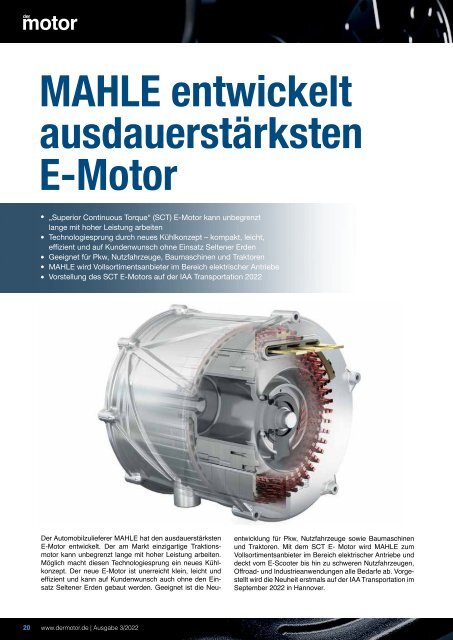 der motor – Ausgabe 3/22 – Kommunikation für die Branche