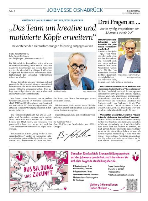 Das MesseMagazin zur jobmesse osnabrück 2022