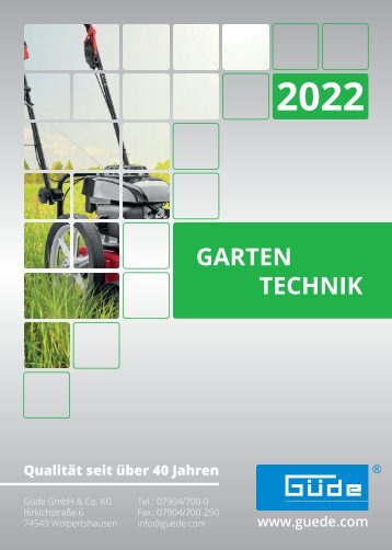 Güde Katalog Prospekt Garten Technik 2022