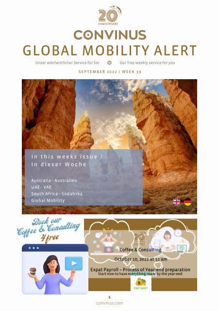 CONVINUS Global Mobility Alert KW 39.2022