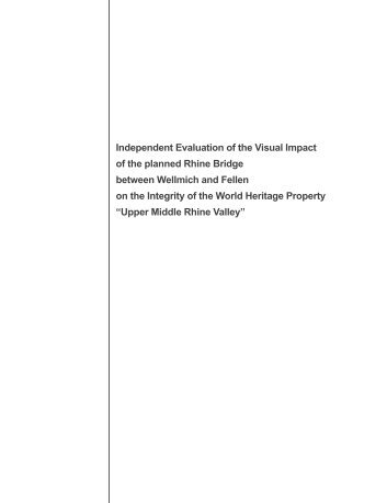 Independent Evaluation of the Visual Impact of the planned Rhine ...