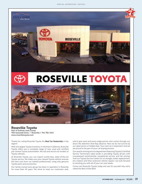 Style Magazine - Readers Choice Awards - Roseville Granite Bay Rocklin 2022