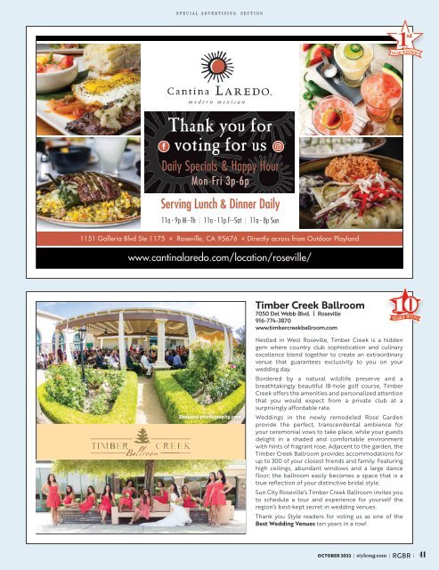 Style Magazine - Readers Choice Awards - Roseville Granite Bay Rocklin 2022