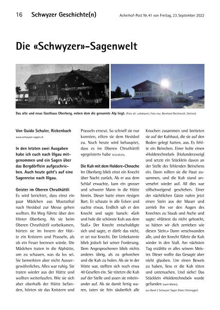 Acherhof-Post Nr. 41 | 23. September 2022