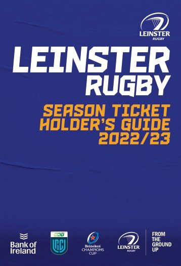 Leinster Rugby 2022/23 Season Ticket Holder's Guide