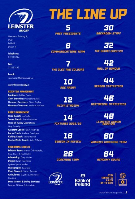 Leinster Rugby 2022/23 Season Ticket Holder's Guide