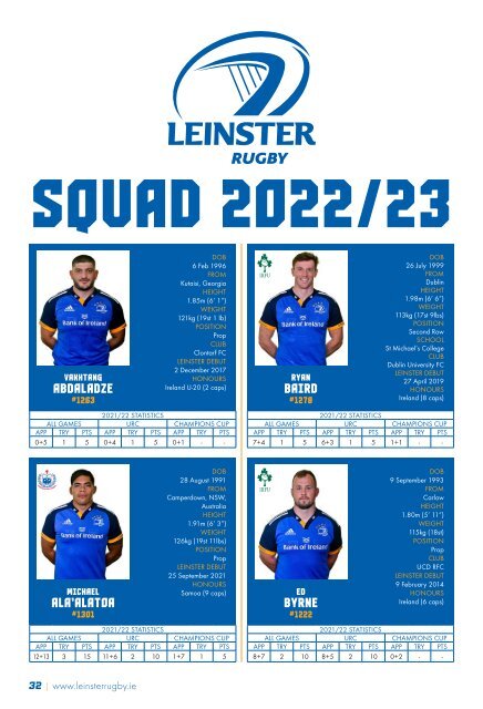 Leinster Rugby 2022/23 Season Ticket Holder's Guide