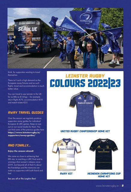 Leinster Rugby 2022/23 Season Ticket Holder's Guide