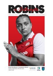 Robins Programme - Bristol City Women vs Southampton Women