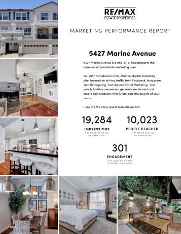 Mia Ellison - 5427 Marine Avenue - Listing Performance Reports