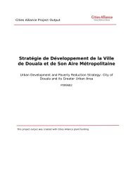 Stratégie de Développement de la Ville de Douala ... - Cities Alliance