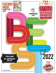 STYLE MAGAZINE - OCTOBER 2022 - READERS CHOICE AWARD WINNERS - ALL-STARS - FOLSOM/EL DORADO HILLS ONLY