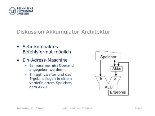 Befehlssatzarchitektur - Fakultät Elektrotechnik und ...