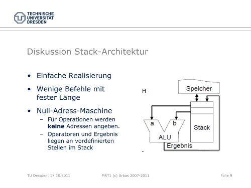 Befehlssatzarchitektur - Fakultät Elektrotechnik und ...