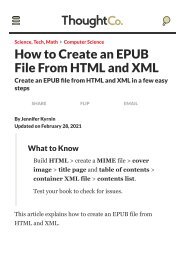 How to Create an EPUB File From HTML and XML