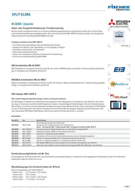 Fischer Katalog 32 // Gruppe 9 // Klimatechnik & Kühlzellen