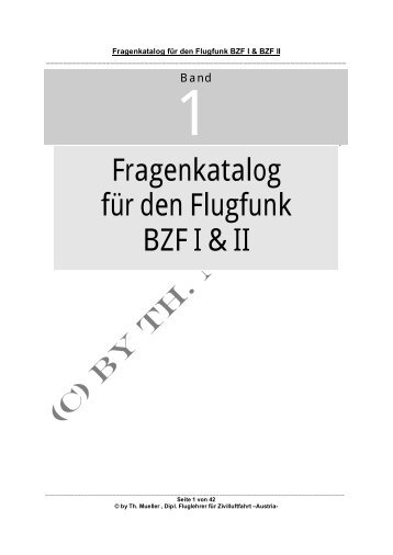 Fragenkatalog für den Flugfunk BZF I & II