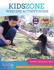 NADO KidsZone Weekend Guide - Term 4  2022