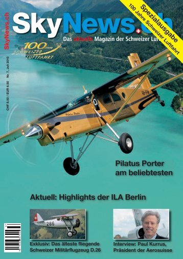 Aktuell: Highlights der ILA Berlin Pilatus Porter am ... - SkyNews.ch