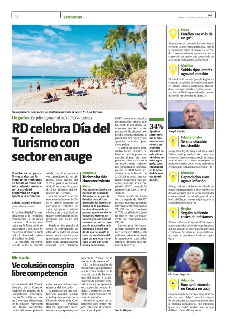 Edición impresa, martes 27 de septiembre de 2022