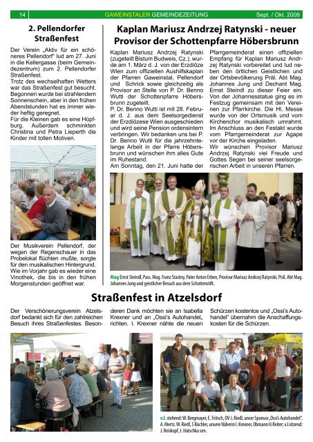 Gemeindezeitung - September/Oktober 2009 - Gaweinstal