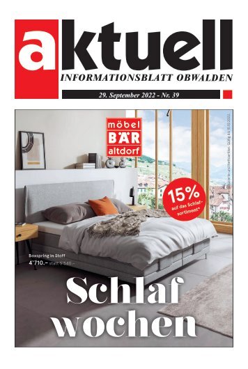 Aktuell Obwalden | KW 39 | 29. September 2022