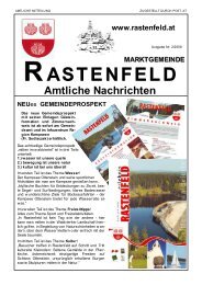 chronik - Marktgemeinde Rastenfeld