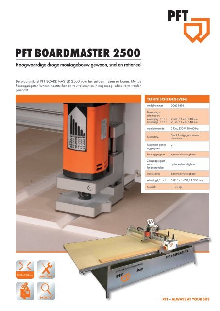 PFT BOARDMASTER 2500_nl