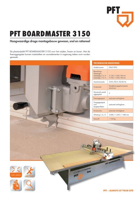 PFT BOARDMASTER 3150_nl