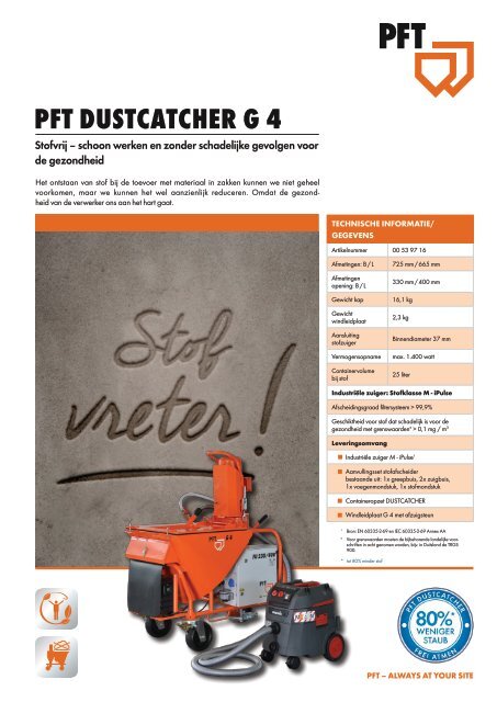 PFT DUSTCATCHER voor G 4_nl