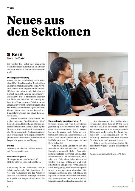 vsao Journal Nr. 5 - Oktober 2022