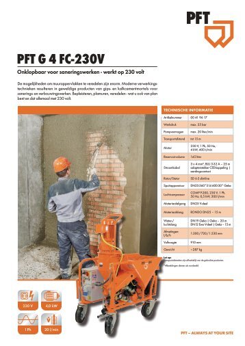 PFT G 4 FC-230V_nl