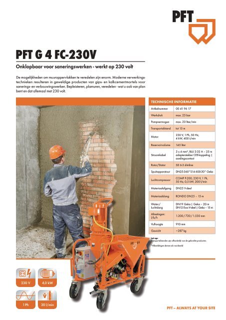 PFT G 4 FC-230V_nl