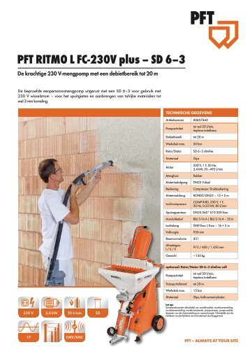 PFT RITMO L FC-230V plus - SD 6-3_nl