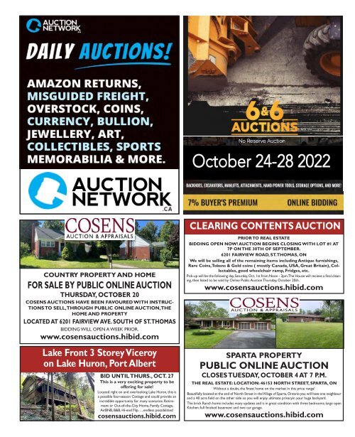 Woodbridge Advertiser/AuctionLists.ca - 2022-09-26