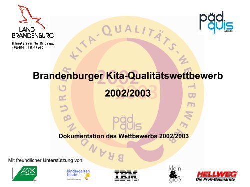 Brandenburger Kita-Qualitätswettbewerb 2002/2003