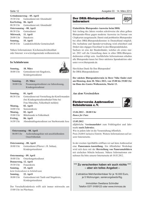 Amts- und Mitteilungsblatt der Stadt Wolkenstein Amts- und ...