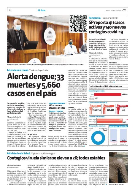 Edición impresa, jueves 29 de septiembre de 2022