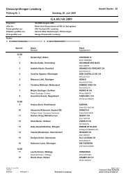 Startliste Prf. 3 Dressur - RVL